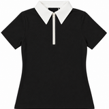Blusa Gola Polo - Preta com branco