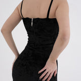 Vestido Midi de Veludo - Preto